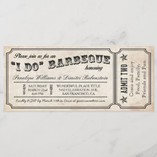 Cartes d'invitation vintage pour un mariage 'I DO 
