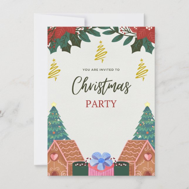 cartes d'invitations de noël (Devant)