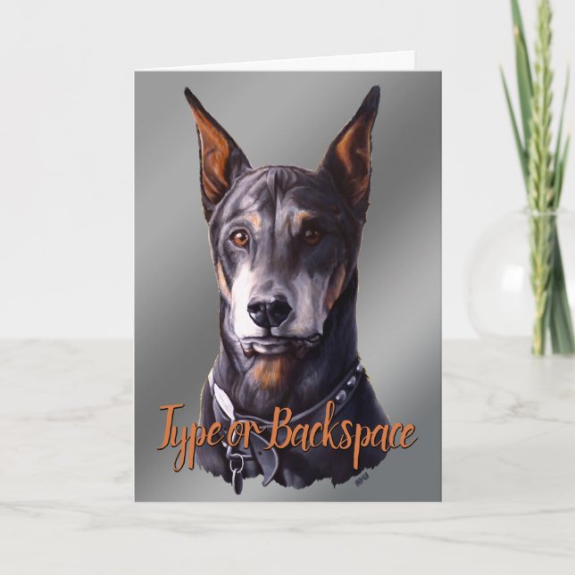 Cartes Doberman personnalisées Doberman Cartes d'A (Devant)