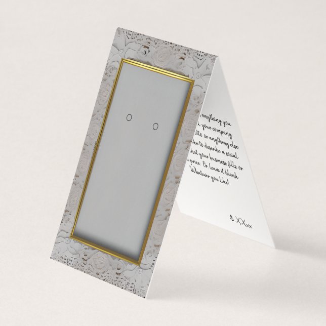 Cartes d'oreille autoportantes personnalisées à de (Front)