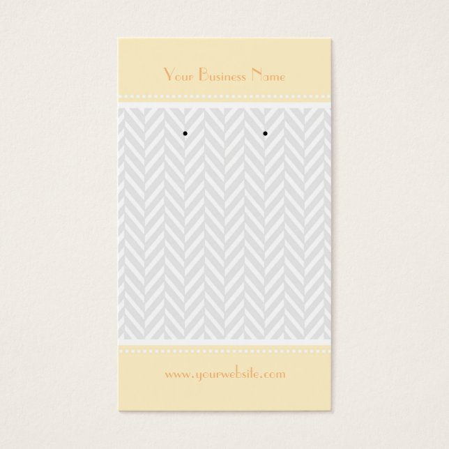 Cartes d'oreille Crème Gris Gris Gris Herringbone (Devant)