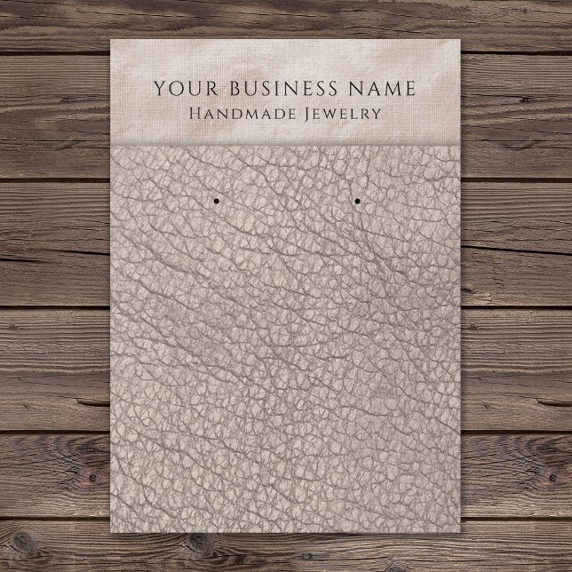 Cartes d'oreille en cuir Champagne Faux (Créateur téléchargé)