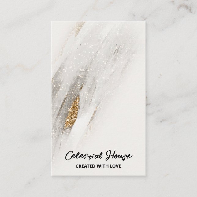 Cartes D'Oreille Gris Et Or Foil Fleck (Devant)