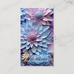 Cartes d'oreille Motif 3D Fleurs Pastel