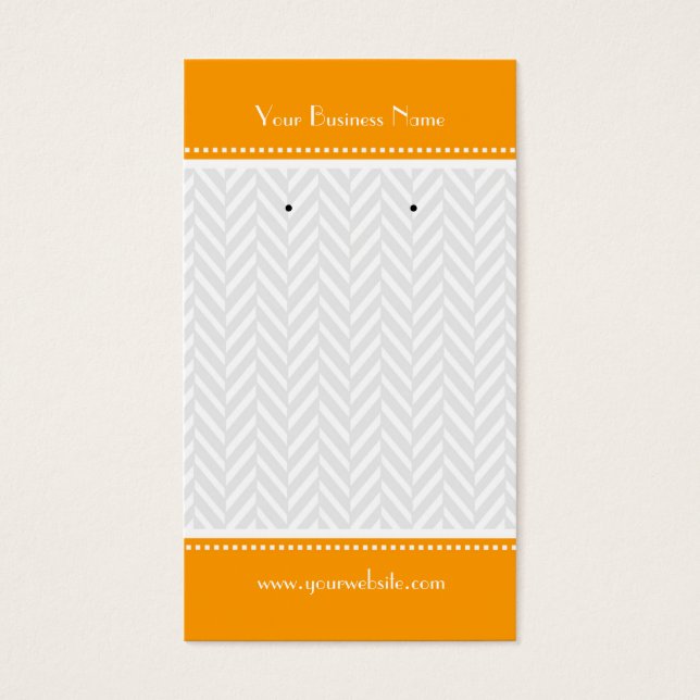 Cartes d'oreille Orange Blanc Gris Gris (Devant)