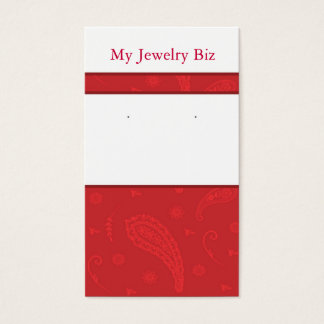 Cartes d'oreille Red Paisley