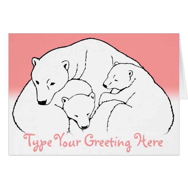 Cartes d'ours polaires Cartes d'ours pour bébés pe (Devant horizontal)