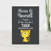 Cartes drôles d'amour de tigre mignon, humour anim