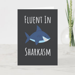 Cartes Drôles de Requins Humour Amusant Océan Eau