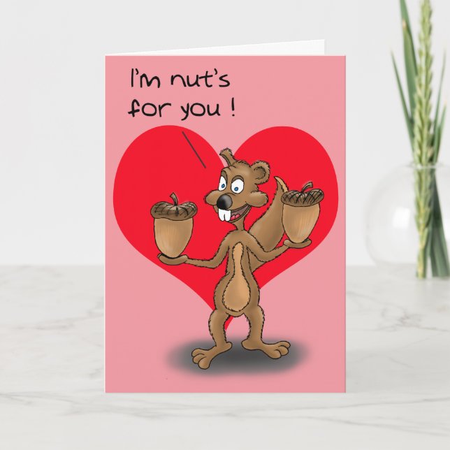 Cartes drôles de Valentine : Écrous pour vous (Devant)