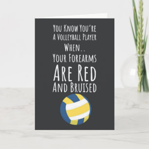 Cartes drôles de volley-ball Équipe de fans Sports