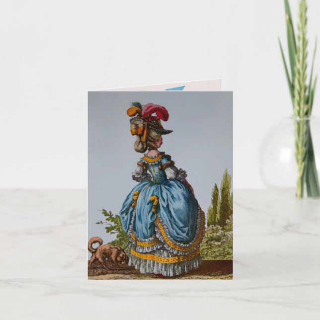 Cartes du 18ème siècle de salutation/note de ~ de (Devant)