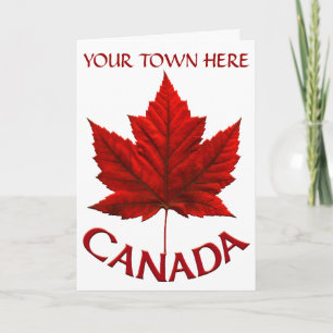 Cartes du Canada Cartes de vœux du drapeau du Cana
