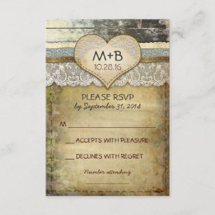 cartes du mariage campagnard RSVP