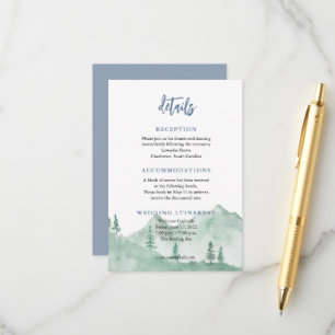 Cartes du Mariage de la forêt de montagne de la na