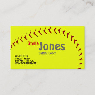 Cartes du profil de l'entraîneur du base-ball de