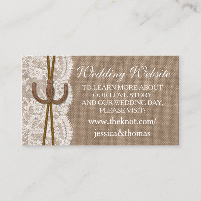 Cartes du site web de la collection Rustic Horsesh (Devant)