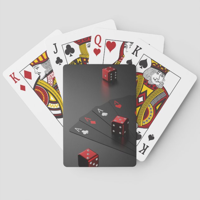 Cartes Dyce et carte de jeu (dos)