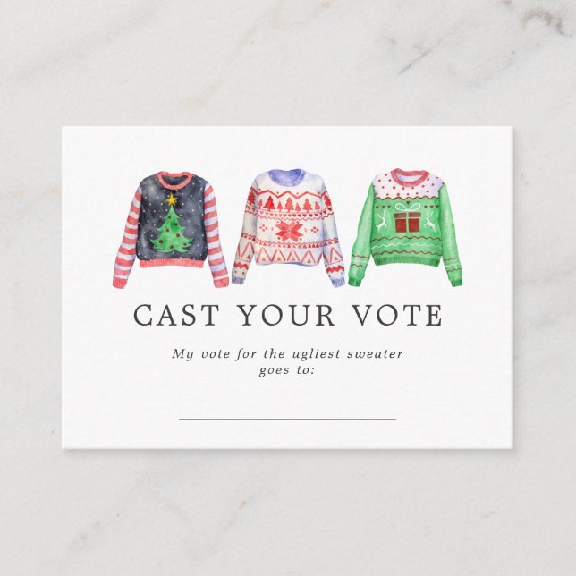 Cartes électorales moches du pull de Noël (Devant)
