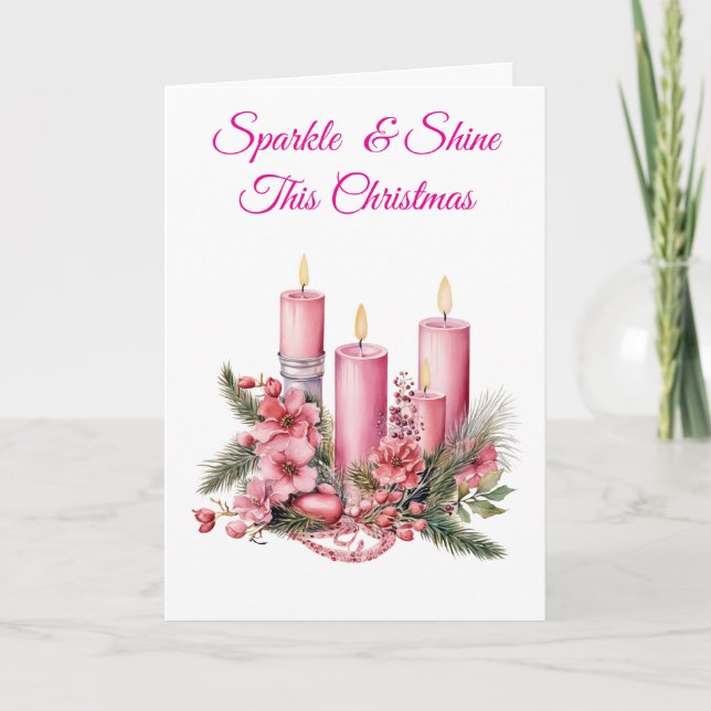 Cartes - "Elegant Rose Christmas Cards Collection" (Devant)