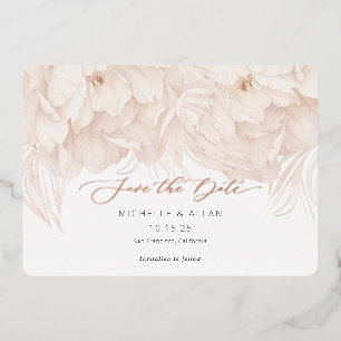 Cartes élégantes beige de save the date de mariage