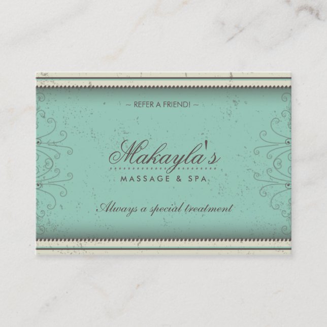 Cartes élégantes de référence de damassé florale (Devant)