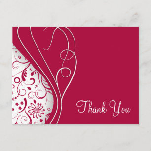 Cartes élégantes rouges de Merci