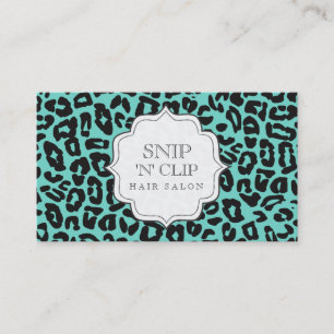 Cartes Empreintes de léopard de coiffure Black & A