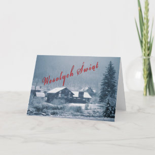 Cartes en baisse de neige de Wesolych Swiat