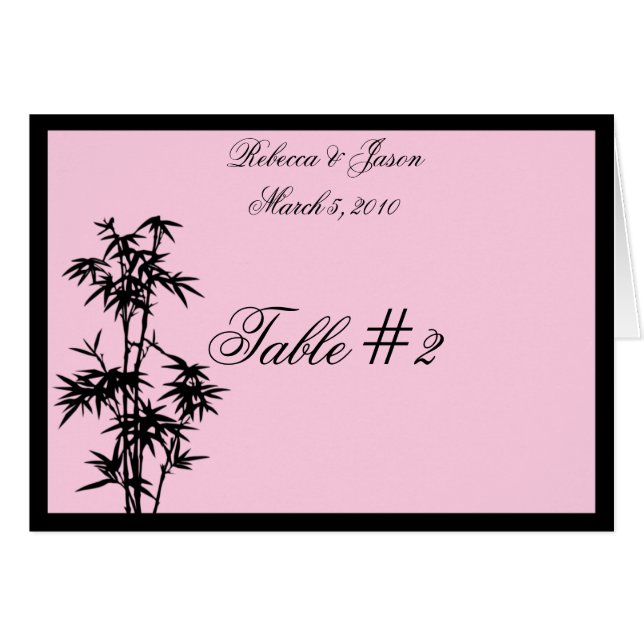 Cartes en bambou roses de tente de Tableau (Devant Horizontal)