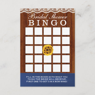 Cartes en bois de bingo-test de Fête de la mariée