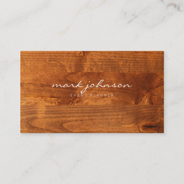 Cartes en bois professionnelles modernes (Devant)