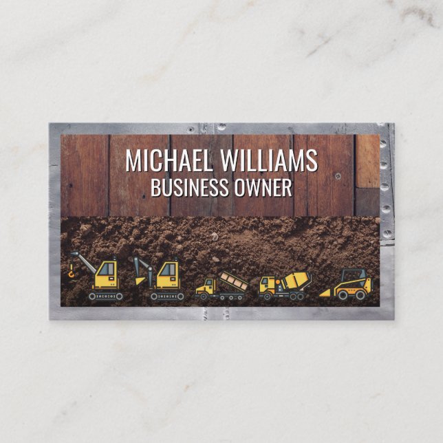 Cartes en bois | Rivets métalliques (Devant)