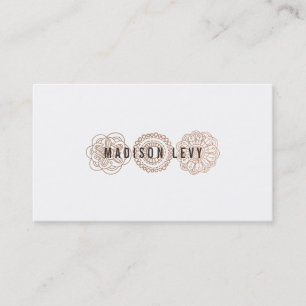 Cartes en bronze de rendez-vous de styliste de