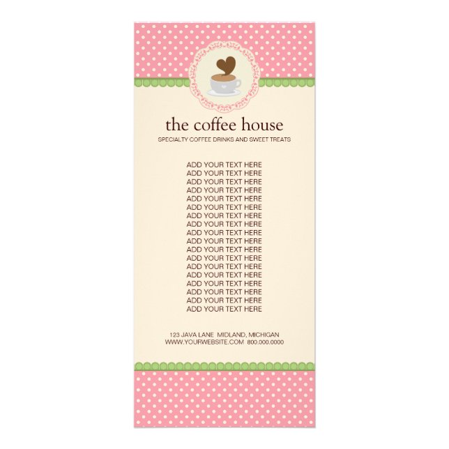 Cartes en rack de produits de la Boutique de café (Devant)