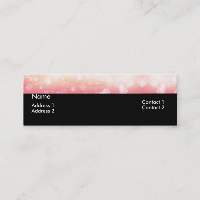Cartes épatantes de profil de fleur rose-clair de (Devant)