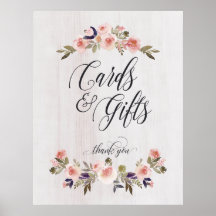 Cartes et cadeaux affiche mariage