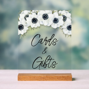 Cartes et Cadeaux de Fête de Mariage Floral Noir B