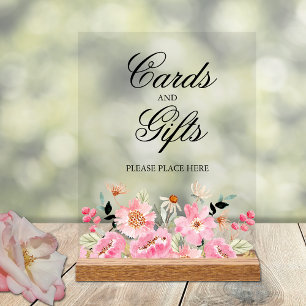 Cartes et cadeaux de fête prénuptiale floraux rose