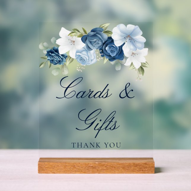 Cartes et cadeaux Floral Dusty Blue (Neutre)