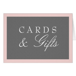 Cartes et cadeaux gris et rose pâle Mariage