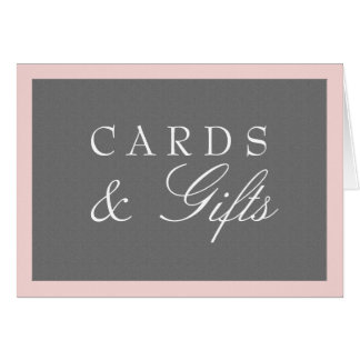 Cartes et cadeaux gris et rose pâle Mariage