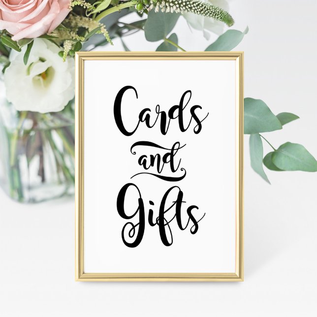 Cartes et cadeaux Mariage de script manuscrit noir (Créateur téléchargé)