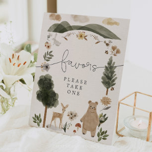 Cartes et cadeaux Panneau Boho Baby shower foresti