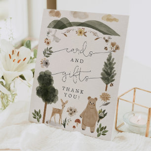 Cartes et cadeaux Panneau Boho Baby shower foresti