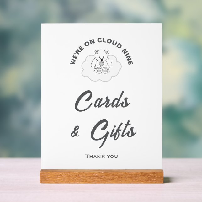Cartes et cadeaux pour Baby Shower Cloud Nine (Neutre)