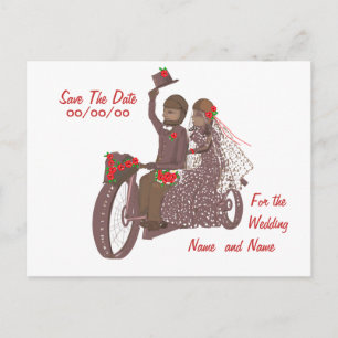 Cartes et Produits de Mariage Motard Roses Rouges