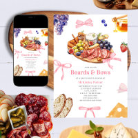 Cartes et vaches Charcuterie Baby shower fille ros
