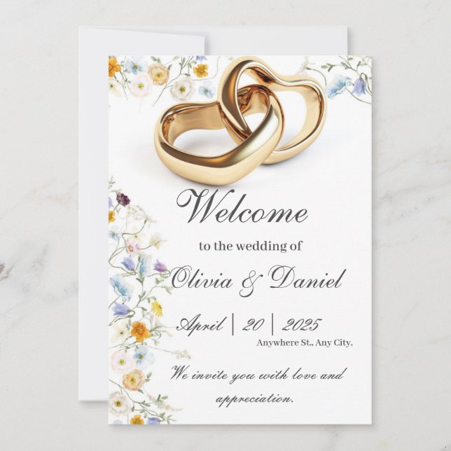 Cartes faire-part de mariage (Devant)