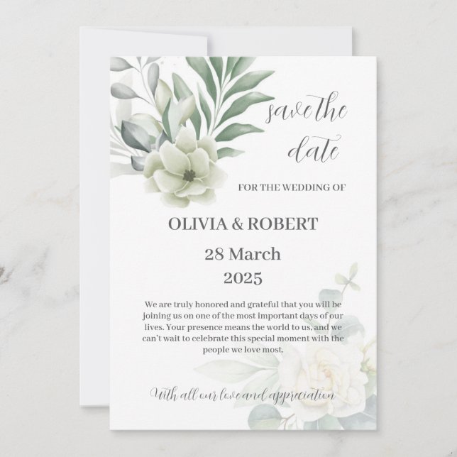 Cartes faire-part de mariage (Devant)